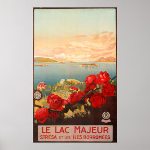 Lake Maggiore, Italy Vintage Travel Poster