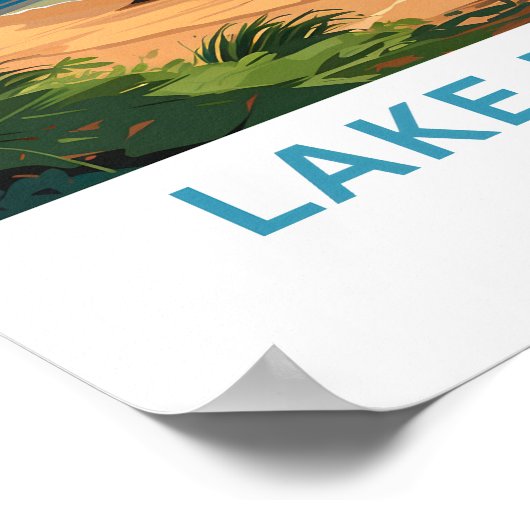 Lake Malawi Afrika Europa Reisprint Poster (Hoek)