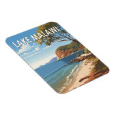 Lake Malawi Afrika Reizen Kunst Vintage Magneet (Rechterzijde)