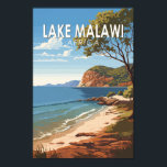 Lake Malawi Afrika Reizen Kunst Vintage Poster<br><div class="desc">Het ontwerp van de het vectorkunstwerk van het meer Malawi. Het Meer van Malawi,  ook bekend als het Nyasameer in Tanzania en het Lago Niassa in Mozambique,  is een groot meer in Afrika.</div>