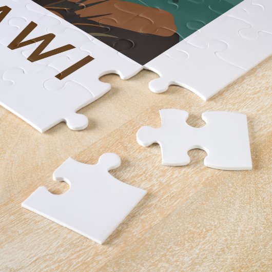 Lake Malawi Afrika Zonsondergang Reizen Kunst Vint Legpuzzel (Zijkant)