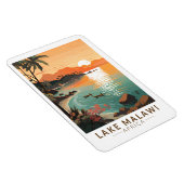 Lake Malawi Afrika Zonsondergang Reizen Kunst Vint Magneet (Rechterzijde)