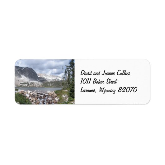 Lake Marie Mountains Return Address Labels (Voorkant)