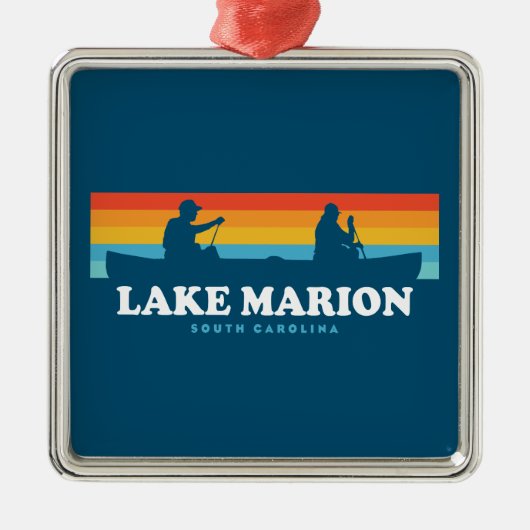 Lake Marion South Carolina kano Metalen Ornament (Voorkant)