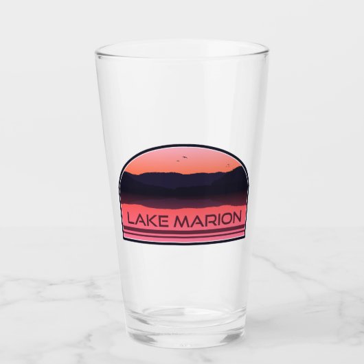 Lake Marion South Carolina Red Sunrise Glas (Voorkant)