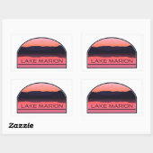 Lake Marion South Carolina Red Sunrise Rechthoekige Sticker (Vel)