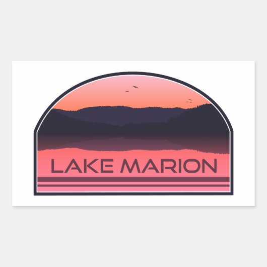 Lake Marion South Carolina Red Sunrise Rechthoekige Sticker (Voorkant)