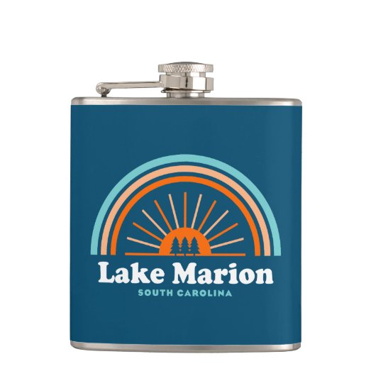 Lake Marion South Carolina Regenboog Heupfles (Voorkant)