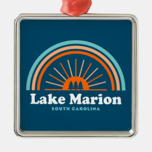 Lake Marion South Carolina Regenboog Metalen Ornament
