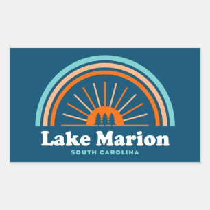 Lake Marion South Carolina Regenboog Rechthoekige Sticker