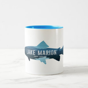 Lake Marion South Carolina Vis Tweekleurige Koffiemok