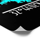 Lake Martin Alabama Kaart Poster (Hoek)