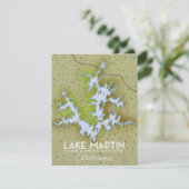 Lake Martin Alabama Reisposterkaart. (Staand voorkant)