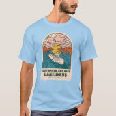 Lake Martin Boat Waves Sun Rays Lake Days T-shirt (Voorkant)