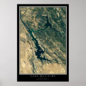 Lake McClure California Satellite Poster Map (Voorkant)