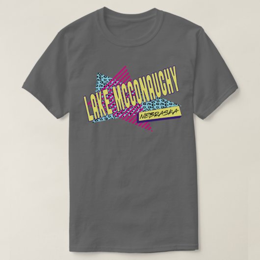 Lake McConaughy Nebraska Pride 90s  Ninetie T-shirt (Design voorkant)