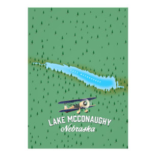 Lake McConaughy Nebraska reisposter Foto Afdruk