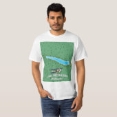 Lake McConaughy Nebraska reisposter T-shirt (Voorkant volledig)