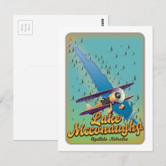 Lake McConaughy vintage reisposter. Briefkaart (Voorkant / Achterkant)