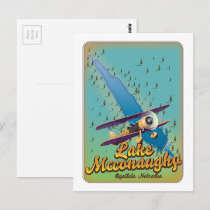 Lake McConaughy vintage reisposter. Briefkaart