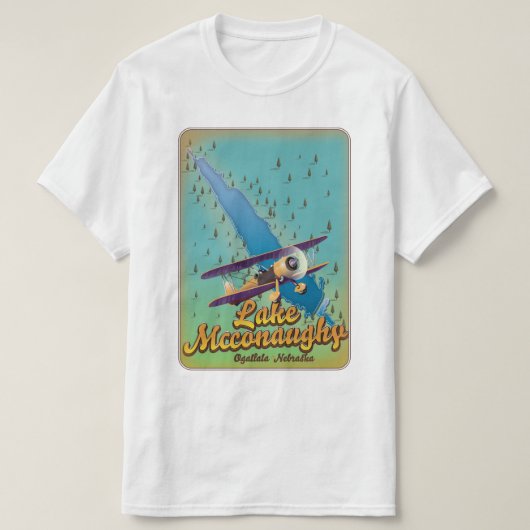 Lake McConaughy vintage reisposter. T-shirt (Design voorkant)