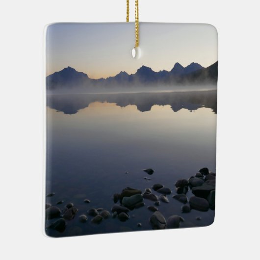 Lake McDonald bij zonsopkomst II Keramisch Ornament (Rechts)