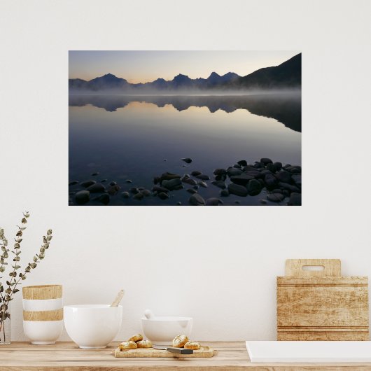 Lake McDonald bij zonsopkomst II Poster (Keuken)