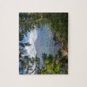 Lake McDonald door een bos kader Legpuzzel (Verticaal)