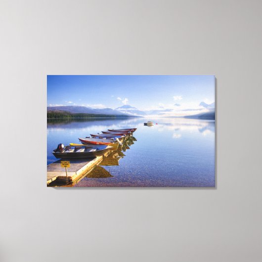 Lake McDonald, Glacier National Park, Montana, Canvas Afdruk (Voorkant)