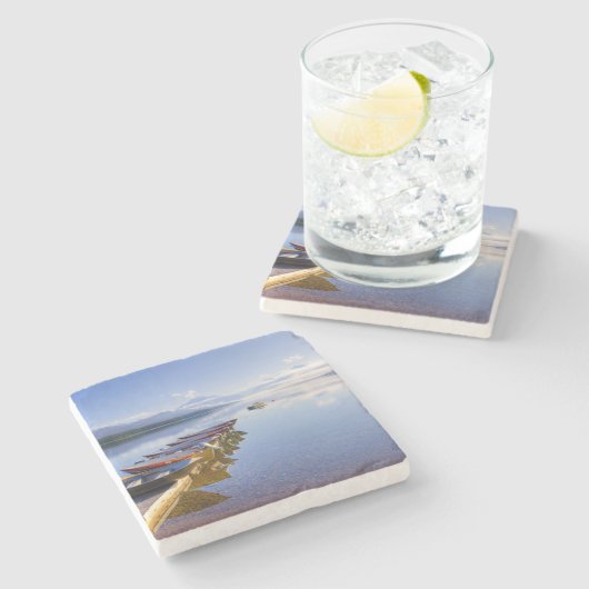 Lake McDonald, Glacier National Park, Montana, Stenen Onderzetter (Zijkant)