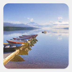 Lake McDonald, Glacier National Park, Montana, Vierkante Sticker