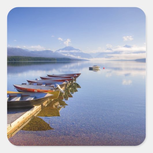 Lake McDonald, Glacier National Park, Montana, Vierkante Sticker (Voorkant)
