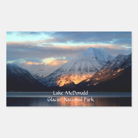 Lake McDonald, Glacier National Park, Rechthoekige Sticker (Voorkant)