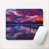 Lake McDonald, Glacier National Park Red sky Muismat (Met muis)