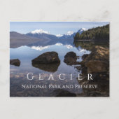 Lake McDonald, kust, bergen, gletsjer NP Briefkaart (Voorkant)