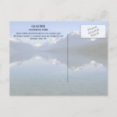 Lake McDonald, Mountain Reflection, Glacier NP Briefkaart (Achterkant)