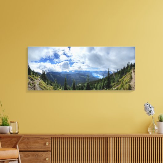 Lake McDonald Mt Brown - Glacier National Park Canvas Afdruk (Insitu (Woonkamer))
