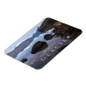 Lake McDonald, Rocky Shore, Mountains, Glacier NP Magneet (Linkerzijde)