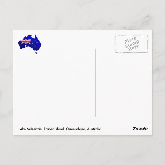 Lake McKenzie, Fraser Island, Queensland Australia Briefkaart (Achterkant)