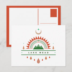 Lake Mead Arizona regenboogmaan Briefkaart