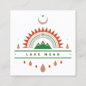 Lake Mead Arizona regenboogmaan Vierkante Visitekaartje (Voorkant)