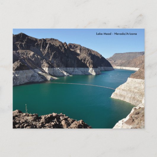 Lake Mead bij Hoover Dam Briefkaart (Voorkant)