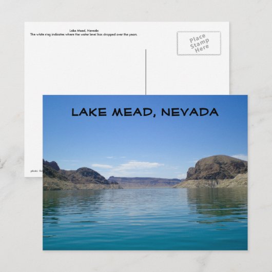 Lake Mead bij Las Vegas Nevada Briefkaart (Voorkant / Achterkant)