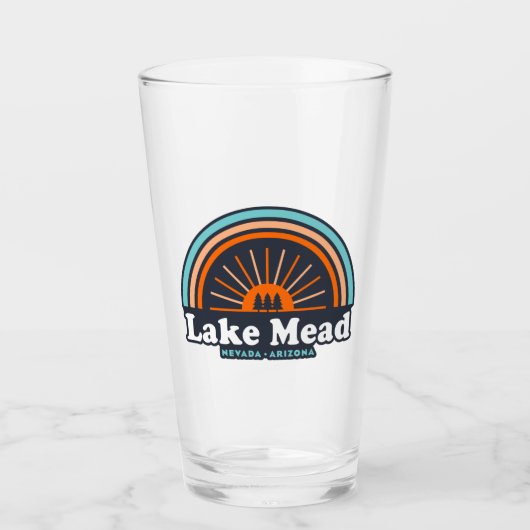 Lake Mead Nevada Arizona Rainbow Glas (Voorkant)
