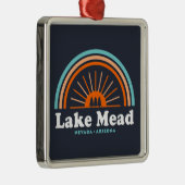 Lake Mead Nevada Arizona Rainbow Metalen Ornament (Rechts)