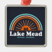 Lake Mead Nevada Arizona Rainbow Metalen Ornament (Voorkant)