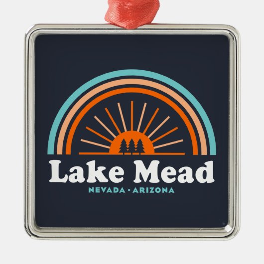 Lake Mead Nevada Arizona Rainbow Metalen Ornament (Voorkant)