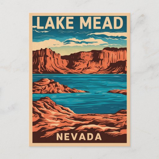 Lake Mead Nevada, Briefkaart (Voorkant)