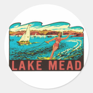 Lake Mead Nevada NV Staatslabel Ronde Sticker