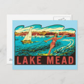  Lake Mead Nevada NV State Label Briefkaart (Voorkant / Achterkant)